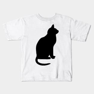 Art Cat Silhouette Kids T-Shirt